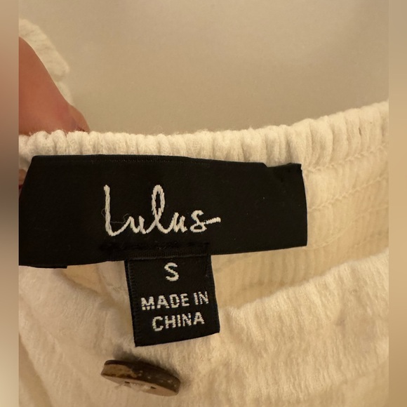 Lulus White Ruffled Button-Front Mini Dress With Pockets - Picture 7 of 7